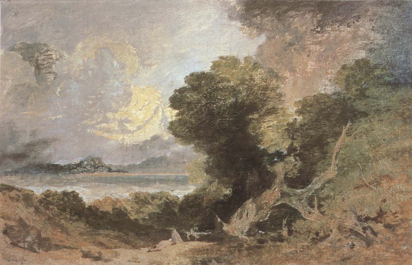 Joseph Mallord William Turner The tree at the edge of lake